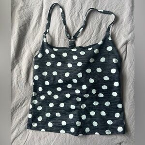 Outdoor Voices Black and White Polka Dot Tank